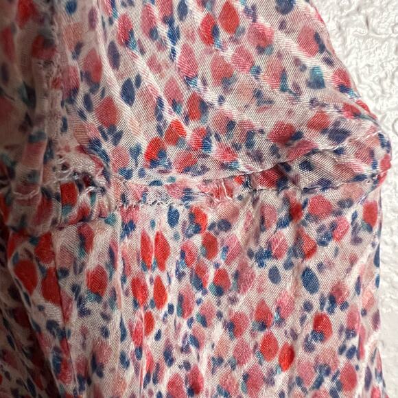 Hatch The Margarette Maternity Printed Flutter Sleeve V-Neck Maxi Dress Size S - Picture 13 of 14